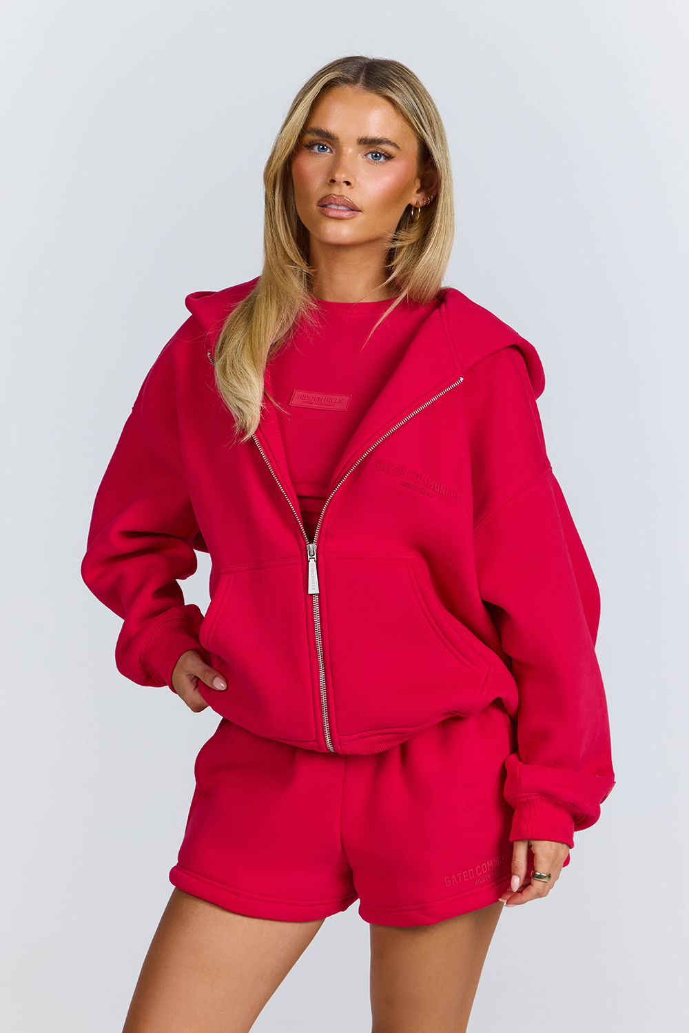 Secret Collection～RED～ BASICS ZIP HOODIE RASPBERRY RED – Hidden Hills
