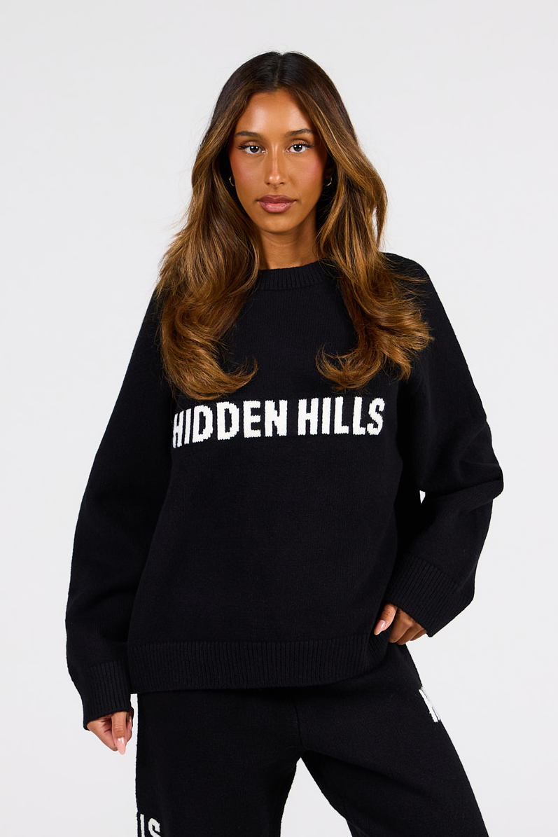 BLACK KNIT SWEATER – Hidden Hills