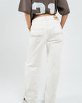 LOGO STITCH JEANS OFF WHITE