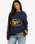 HH LONGSLEEVE T-SHIRT NAVY/AMBER