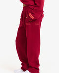 Hidden Hills Vintage Logo Straight Leg Sweatpants Burgundy/Red, side view
