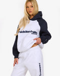 SPORTY RAGLAN HOODIE LIGHT GREY/NAVY