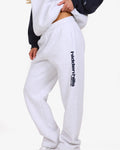SPORTY RAGLAN STRAIGHT LEG SWEATPANTS LIGHT GREY/NAVY