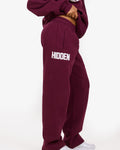 GATED COMMUNITY STRAIGHT LEG SWEATPANTS DARK PLUM