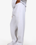 SPORTY STRIPED STRAIGHT LEG SWEATPANTS LIGHT GREY
