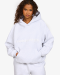 SPORTY STRIPED HOODIE LIGHT GREY