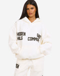 GATED COMMUNITY HOODIE OFF WHITE/DARK BROWN
