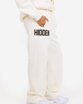 GATED COMMUNITY STRAIGHT LEG SWEATPANTS OFF WHITE/DARK BROWN