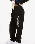 RAGLAN VINTAGE LOGO STRAIGHT LEG SWEATPANTS BLACK