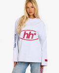 HH LONGSLEEVE T-SHIRT LIGHT GREY/RED