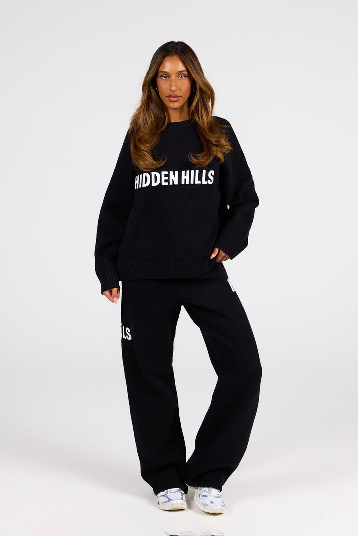 BLACK KNIT SWEATER – Hidden Hills