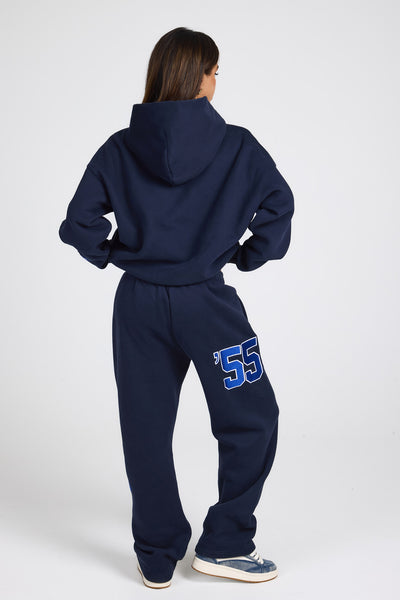 '55 EMBROIDERY HOODIE NAVY