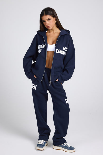 GATED COMMUNITY STRAIGHT LEG SWEATPANTS NAVY