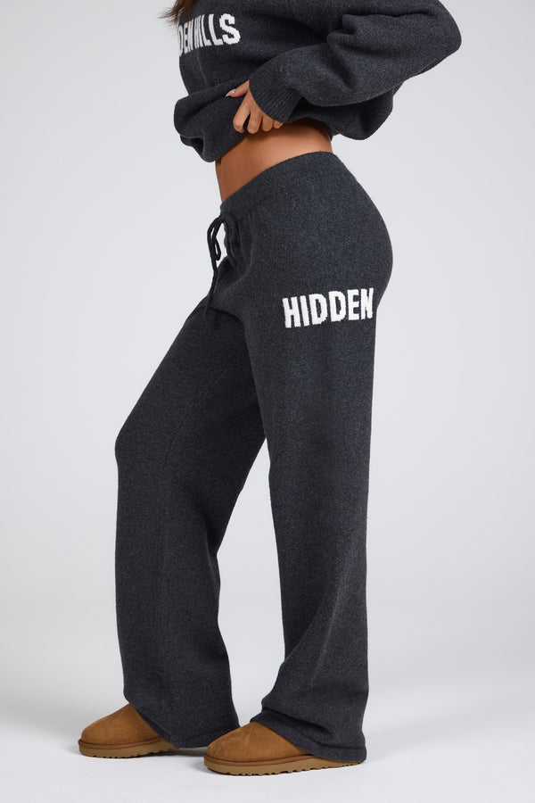 KNIT SWEATPANTS DARK GREY