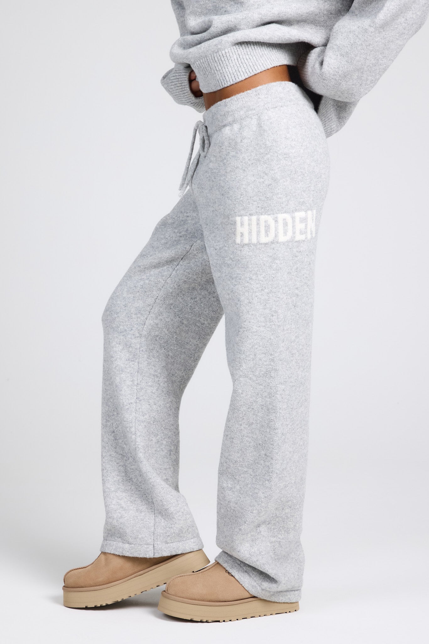 KNIT SWEATPANTS LIGHT GREY