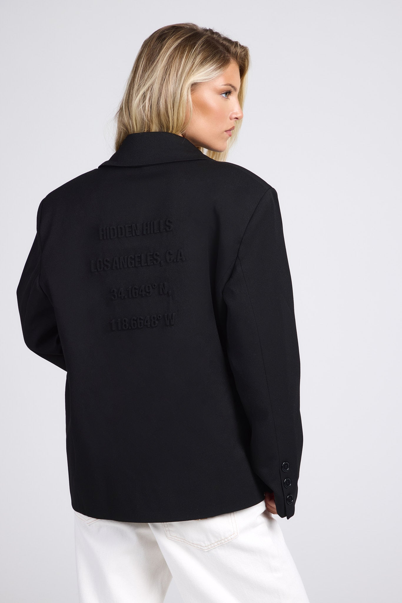 BLUE LABEL EMBOSSED BLAZER BLACK