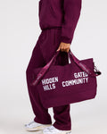 GATED COMMUNITY CANVAS SHOPPER BAG DARK PLUM
