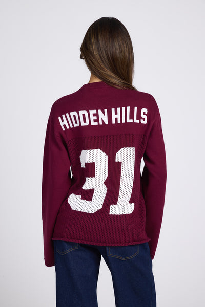 KNIT LONGSLEEVE JERSEY DARK PLUM