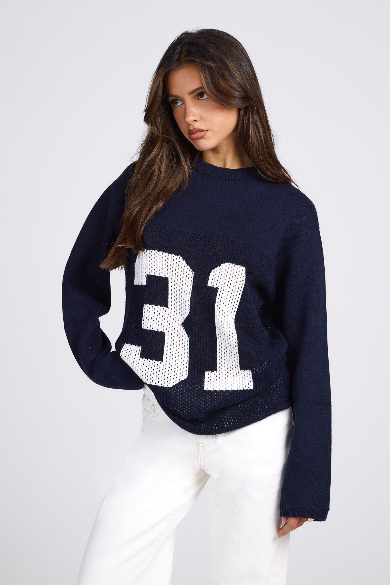 KNIT LONGSLEEVE JERSEY NAVY