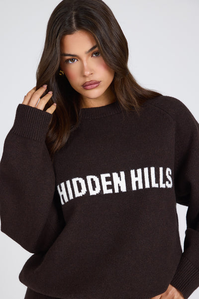 KNIT SWEATER DARK BROWN