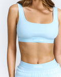 LABEL BRA TOP LIGHT BLUE