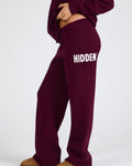 KNIT SWEATPANTS DARK PLUM