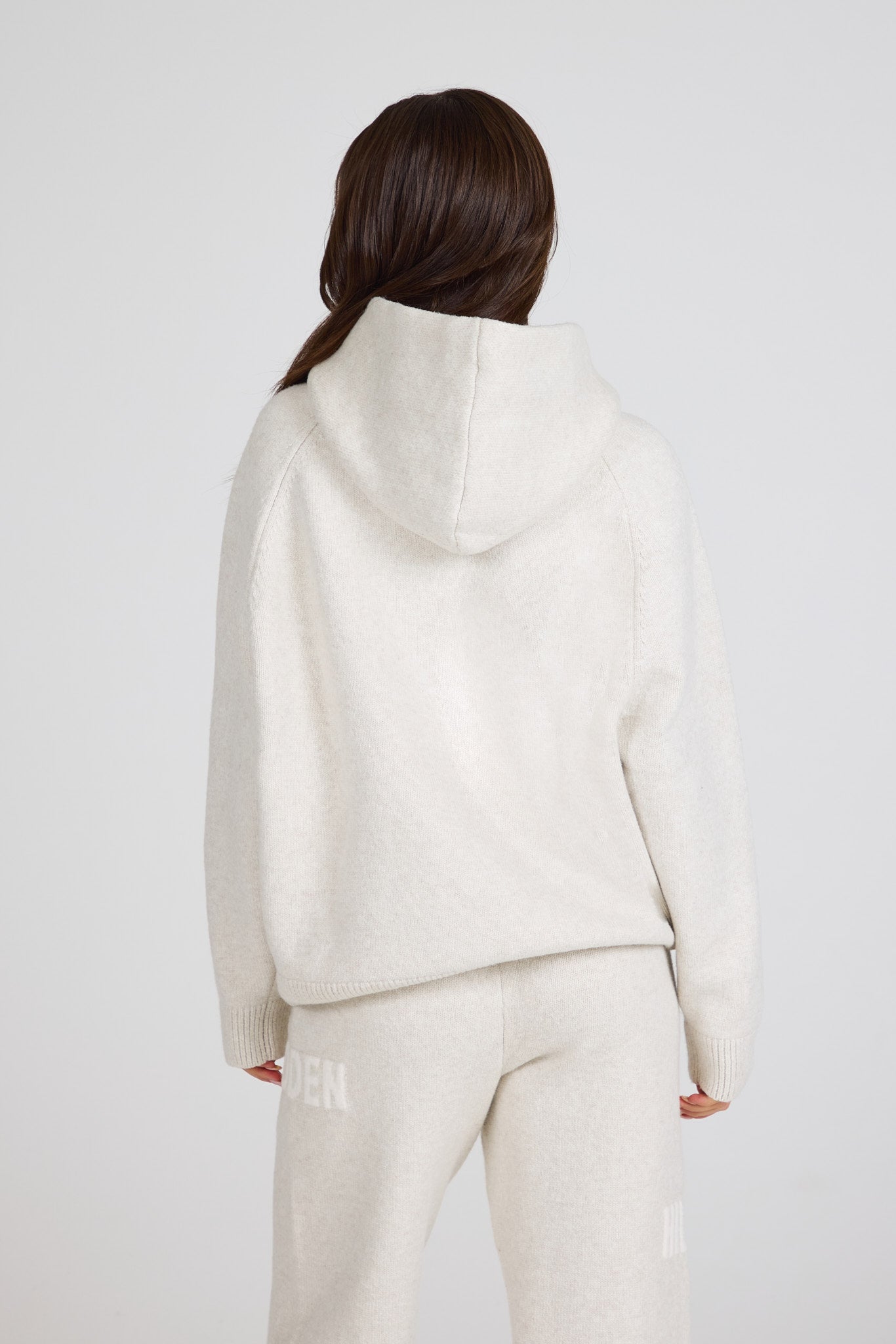 KNIT HOODIE BEIGE