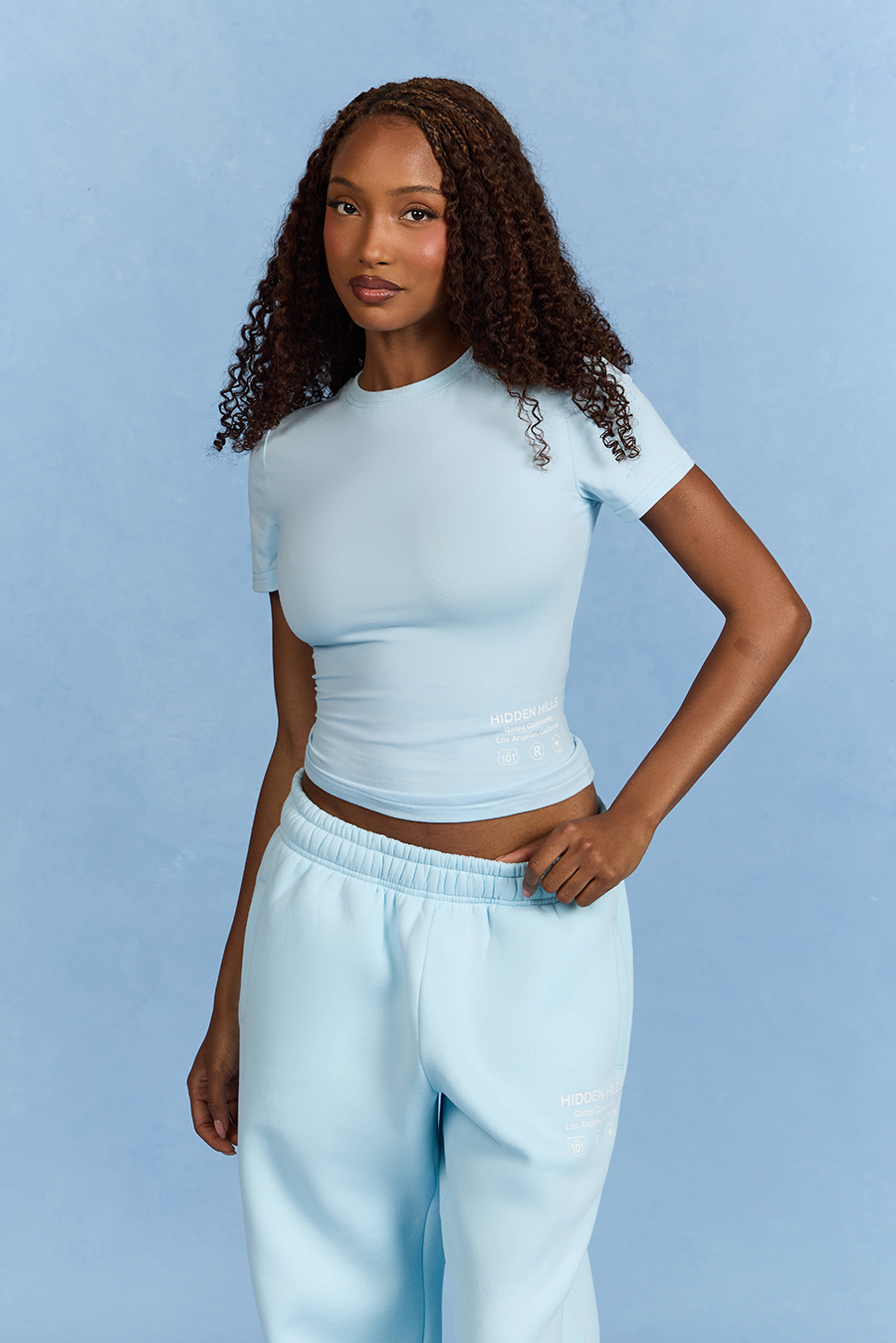 LABEL T-SHIRT LIGHT BLUE – Hidden Hills
