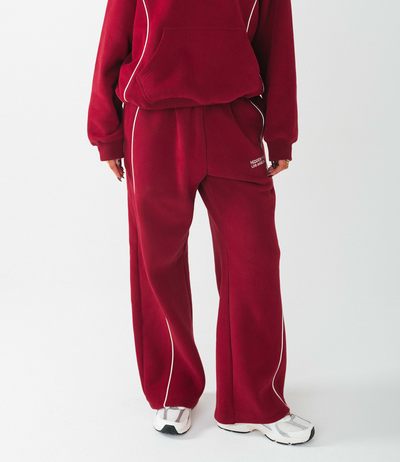 TECH LINE STRAIGHT LEG SWEATPANTS BURGUNDY