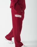 GATED COMMUNITY STRAIGHT LEG SWEATPANTS BURGUNDY