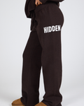 KNIT SWEATPANTS DARK BROWN