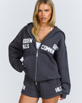 GATED COMMUNITY ZIP HOODIE DARK GREY