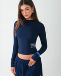 LABEL LONGSLEEVE TOP NAVY