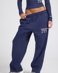 LABEL STRAIGHT LEG SWEATPANTS FUTURE DUSK