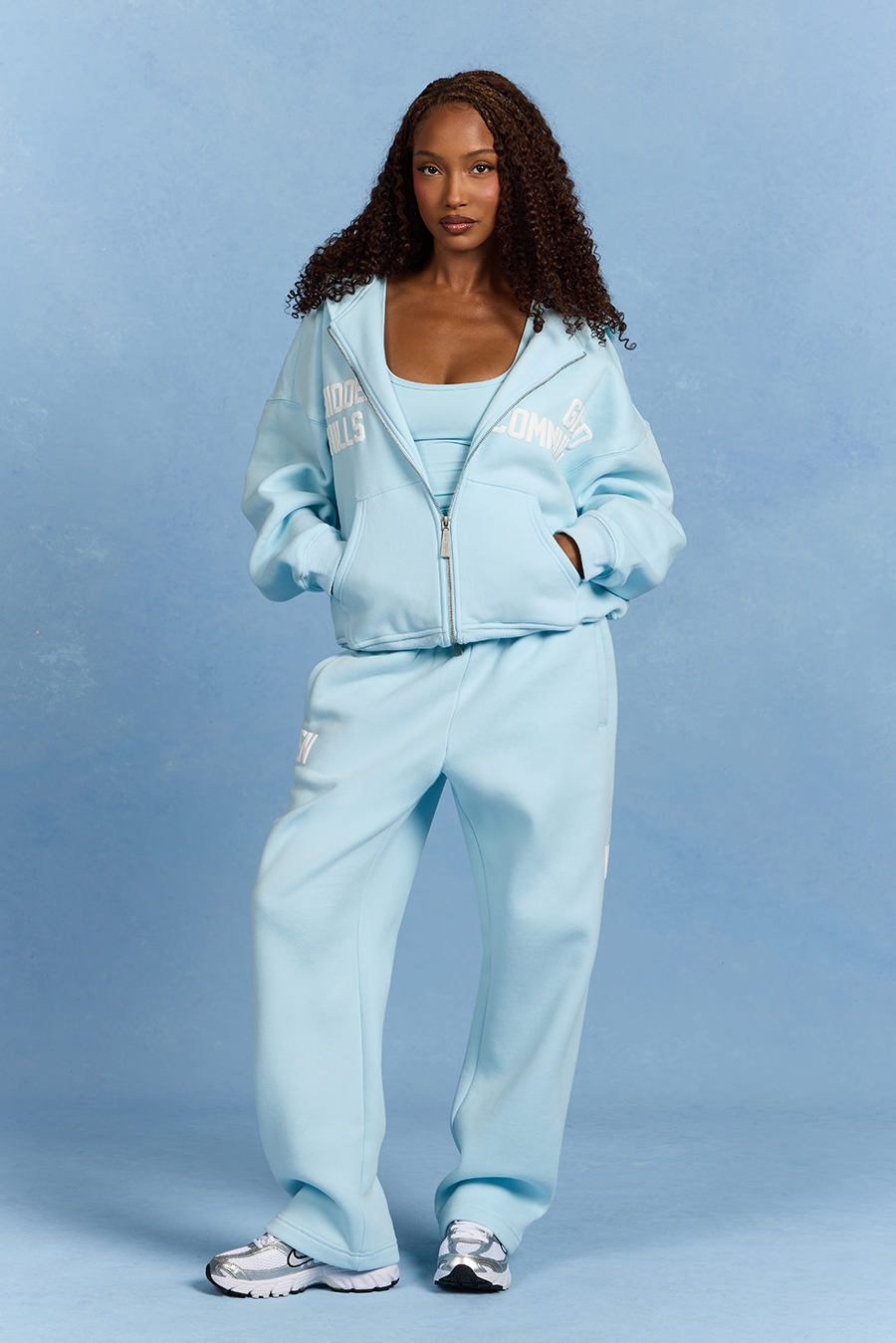 GATED COMMUNITY ZIP HOODIE LIGHT BLUE – Hidden Hills