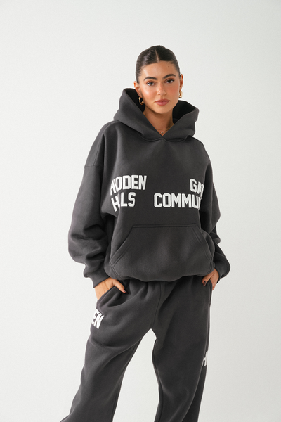 GATED COMMUNITY HOODIE DARK GREY