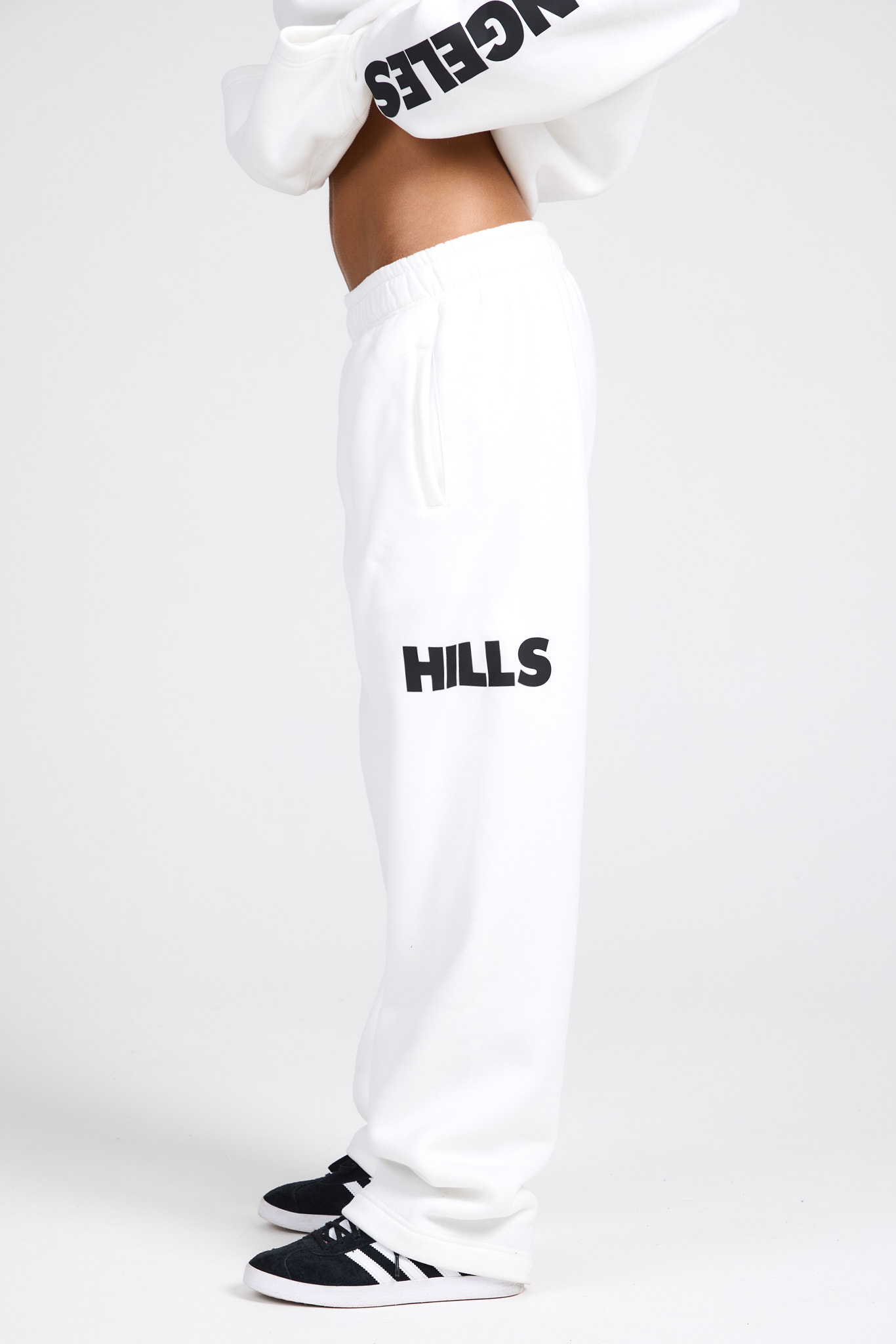 LOGO STRAIGHT LEG SWEATPANTS OFF WHITE