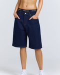 LOGO STITCH JORTS INDIGO