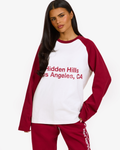 RAGLAN LONGSLEEVE T-SHIRT BURGUNDY