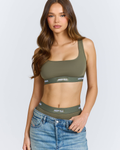 LABEL BRA TOP SAGE