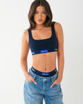 LABEL BRA TOP NAVY