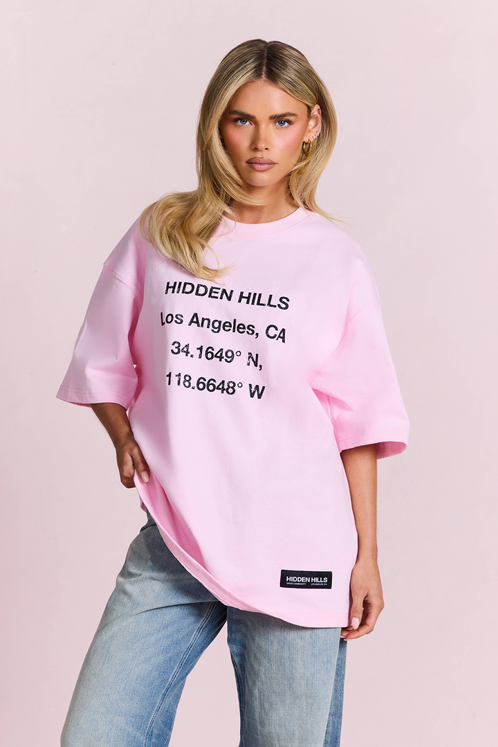 VINTAGE LOGO SHORT SLEEVE T-SHIRT LIGHT PINK – Hidden Hills