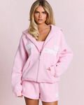 GATED COMMUNITY ZIP HOODIE LIGHT PINK