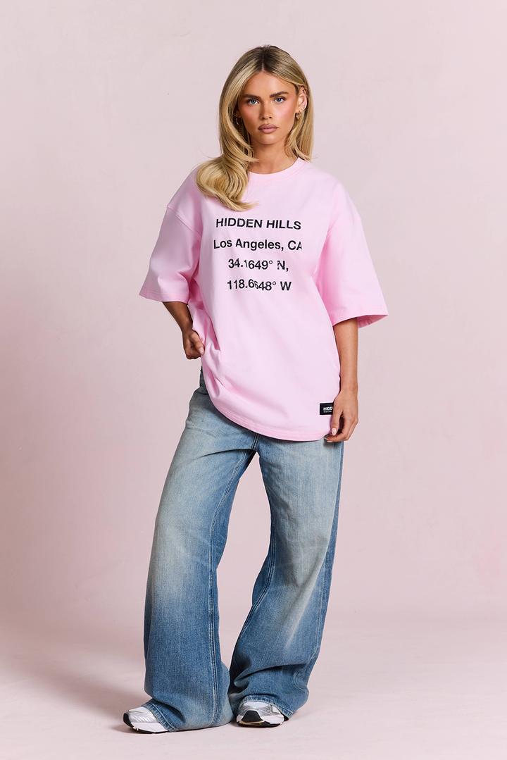 VINTAGE LOGO SHORT SLEEVE T-SHIRT LIGHT PINK – Hidden Hills