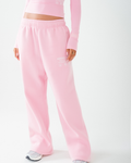 LABEL STRAIGHT LEG SWEATPANTS LIGHT PINK
