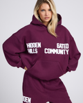 GATED COMMUNITY HOODIE DARK PLUM