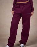 BASICS STRAIGHT LEG SWEATPANTS DARK PLUM