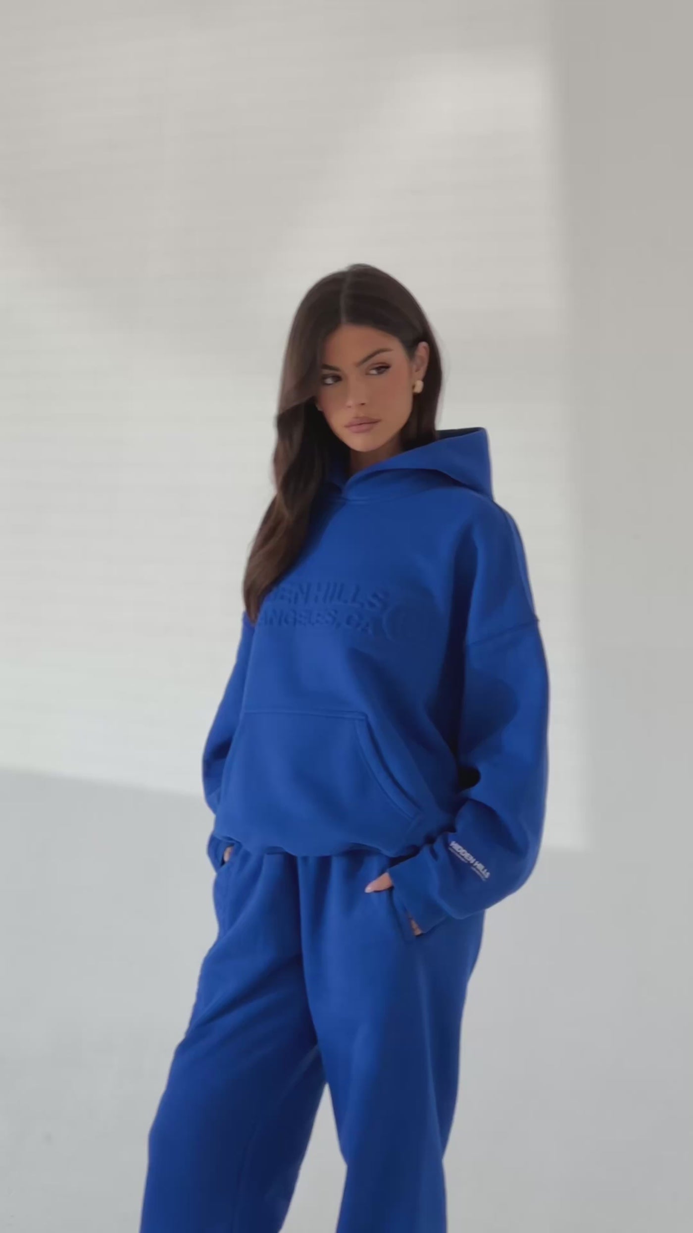 EMBOSSED HOODIE ROYAL BLUE