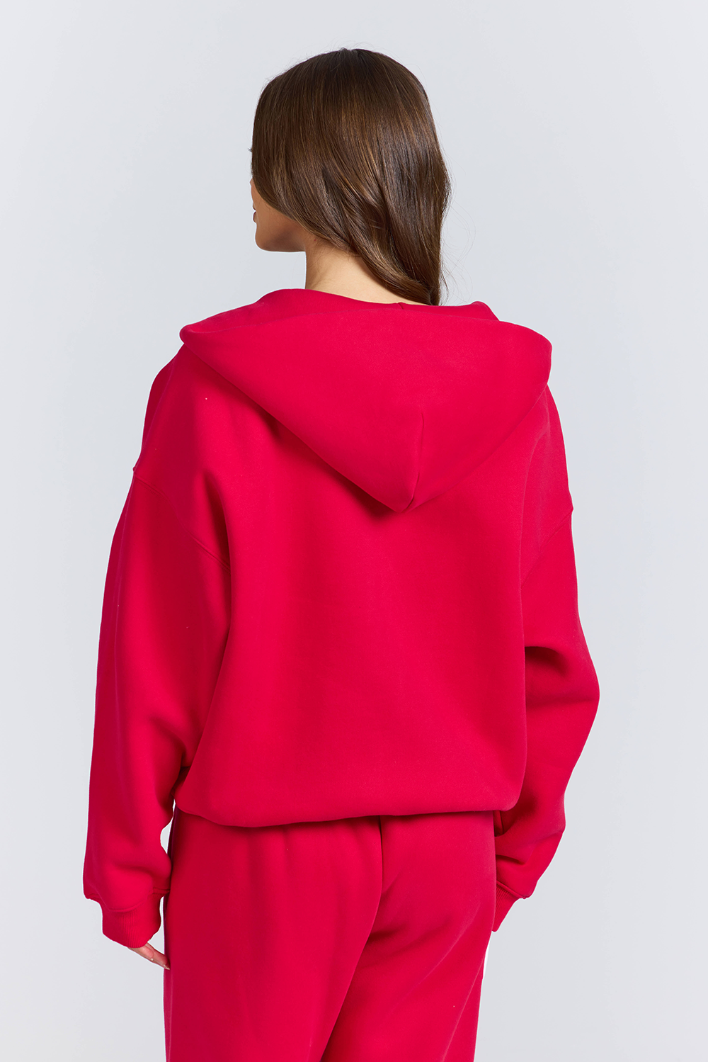 40cm Raspberry Invisible Zip GATED COMMUNITY ZIP HOODIE RASPBERRY RED – Hidden Hills