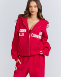GATED COMMUNITY ZIP HOODIE RASPBERRY RED